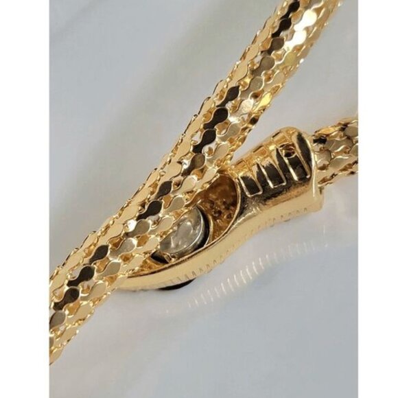 ✨ Gold Snake Rhinestone Statement Choker – Bendable & Blingy! ✨ - Picture 5 of 9